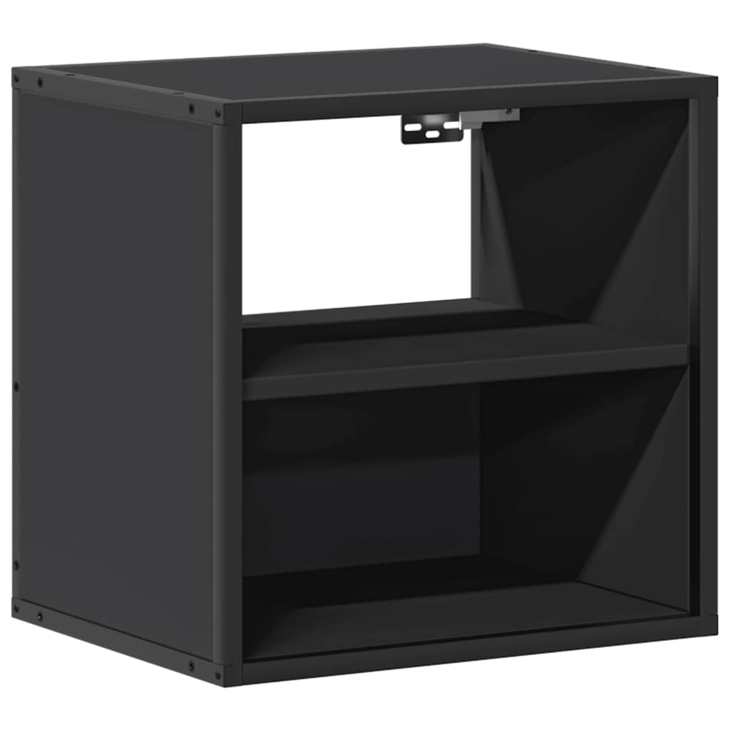 vidaXL Noptiere de perete, 2 buc., negru, 40x31x39,5 cm