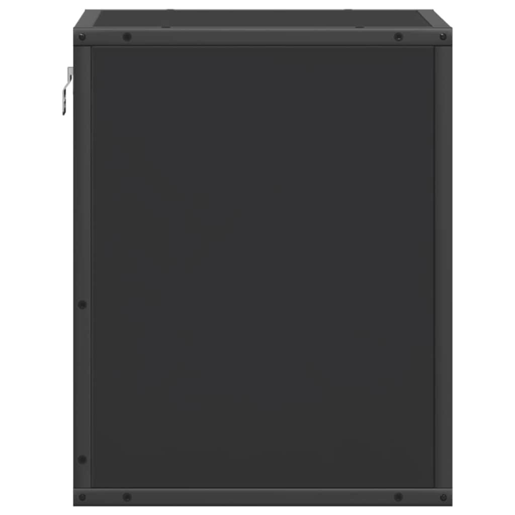 vidaXL Noptiere de perete, 2 buc., negru, 40x31x39,5 cm