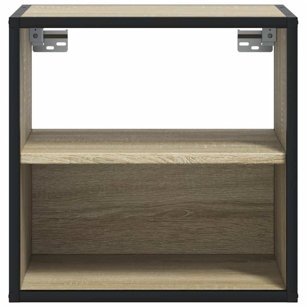 vidaXL Noptiere de perete, 2 buc., stejar sonoma, 40x31x39,5 cm