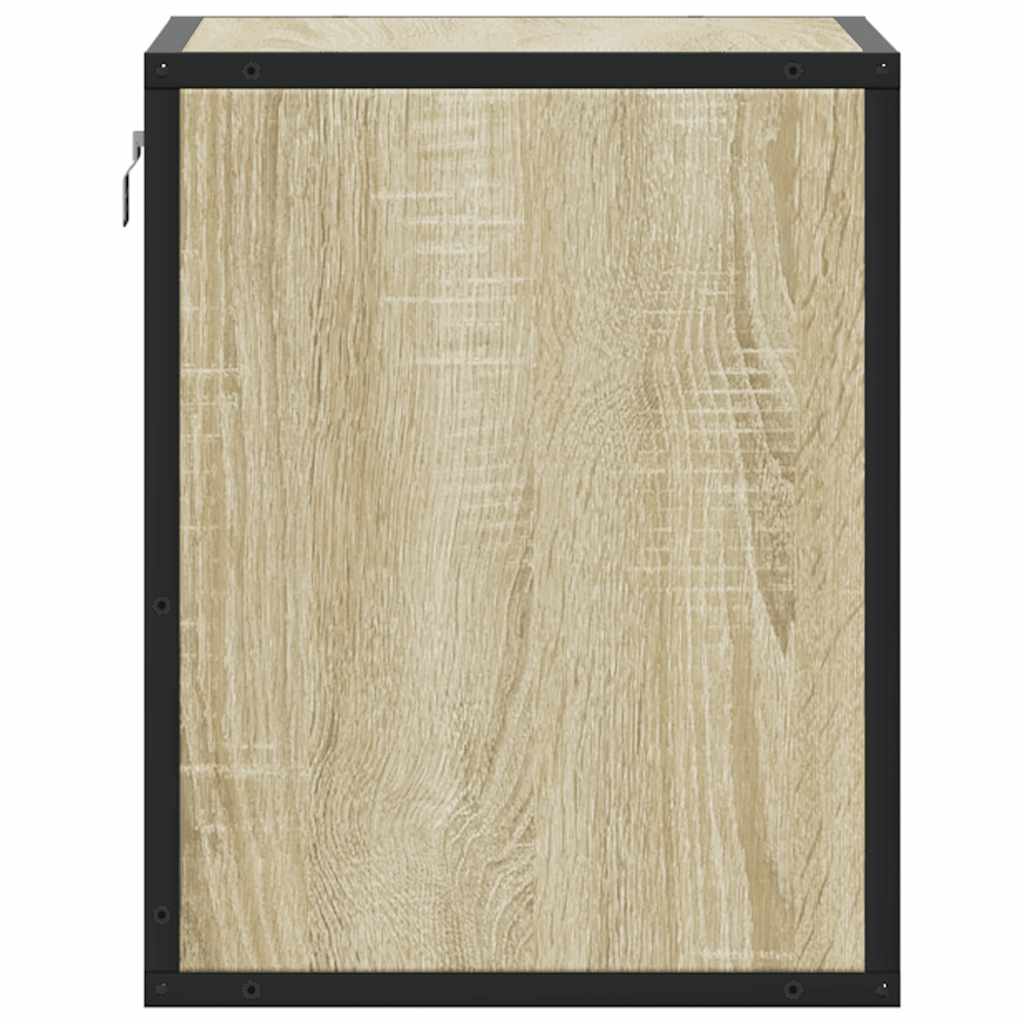 vidaXL Noptiere de perete, 2 buc., stejar sonoma, 40x31x39,5 cm