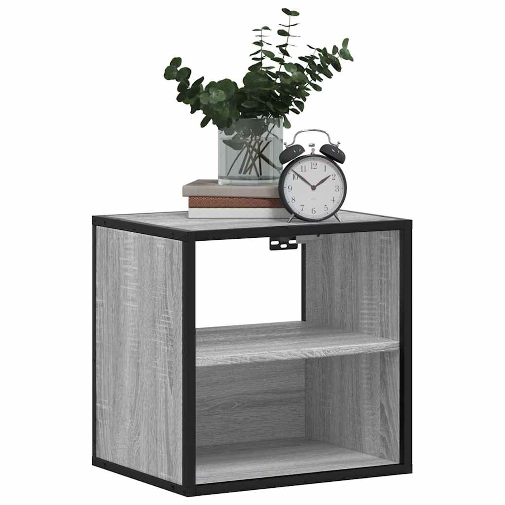 vidaXL Noptieră montată pe perete gri Sonoma 40x31x39,5 cm