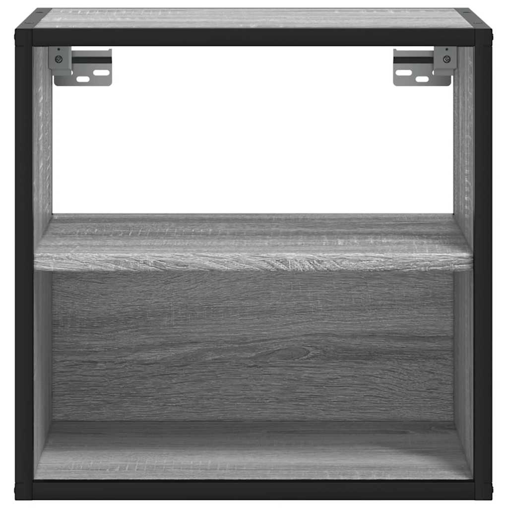 vidaXL Noptiere de perete, 2 buc., sonoma gri, 40x31x39,5 cm