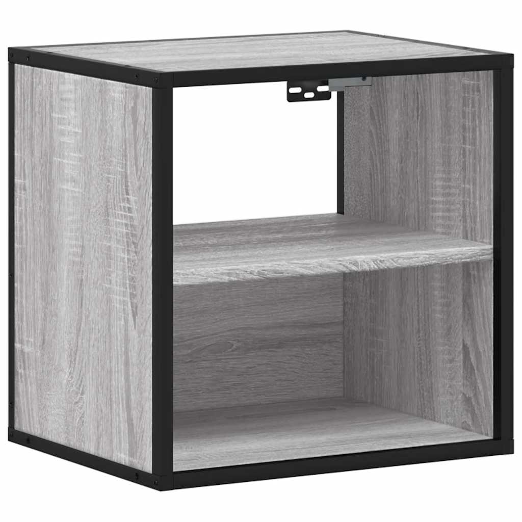 vidaXL Noptiere de perete, 2 buc., sonoma gri, 40x31x39,5 cm