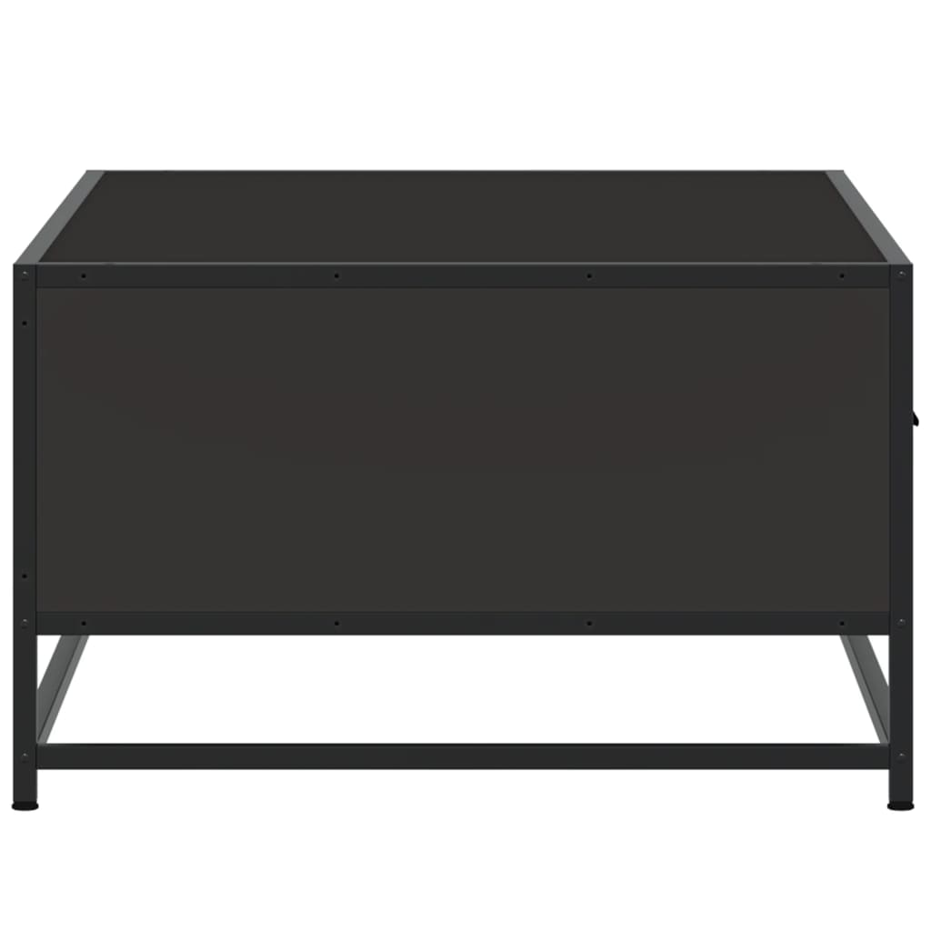 vidaXL Măsuță de cafea, negru, 90x57x35 cm, lemn prelucrat și metal