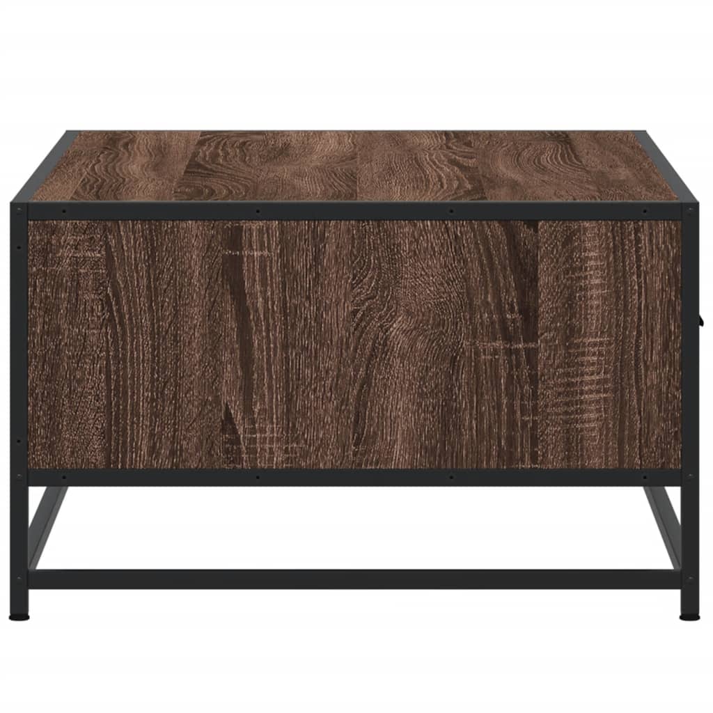 vidaXL Măsuță cafea, stejar maro, 90x57x35 cm, lemn prelucrat/metal vidaXL Măsuță cafea, stejar maro, 90x57x35 cm, lemn prelucrat/metal