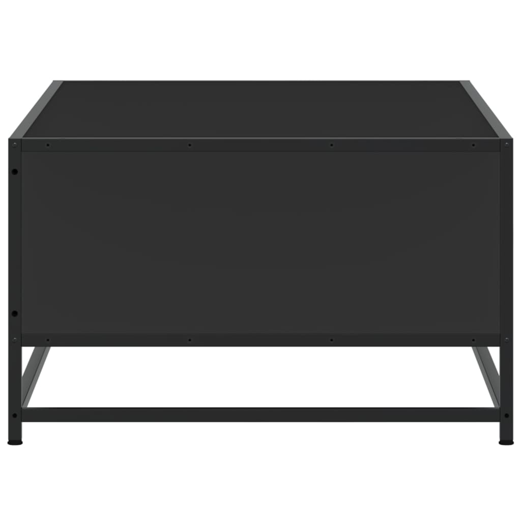vidaXL Măsuță de cafea, negru, 100x57x35 cm, lemn prelucrat și metal