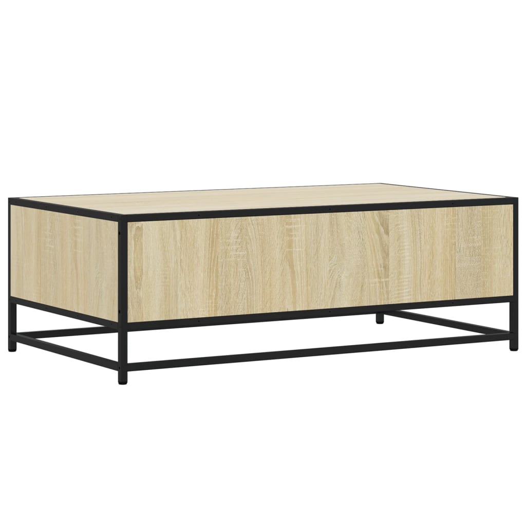 vidaXL Măsuță cafea stejar sonoma 100x57x35 cm lemn prelucrat și metal vidaXL Măsuță cafea stejar sonoma 100x57x35 cm lemn prelucrat și metal