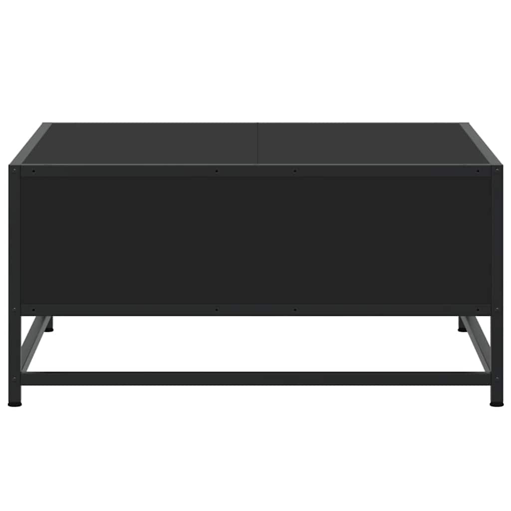 vidaXL Măsuță de cafea, negru, 60,5x60,5x30 cm, lemn prelucrat/metal vidaXL Măsuță de cafea, negru, 60,5x60,5x30 cm, lemn prelucrat/metal