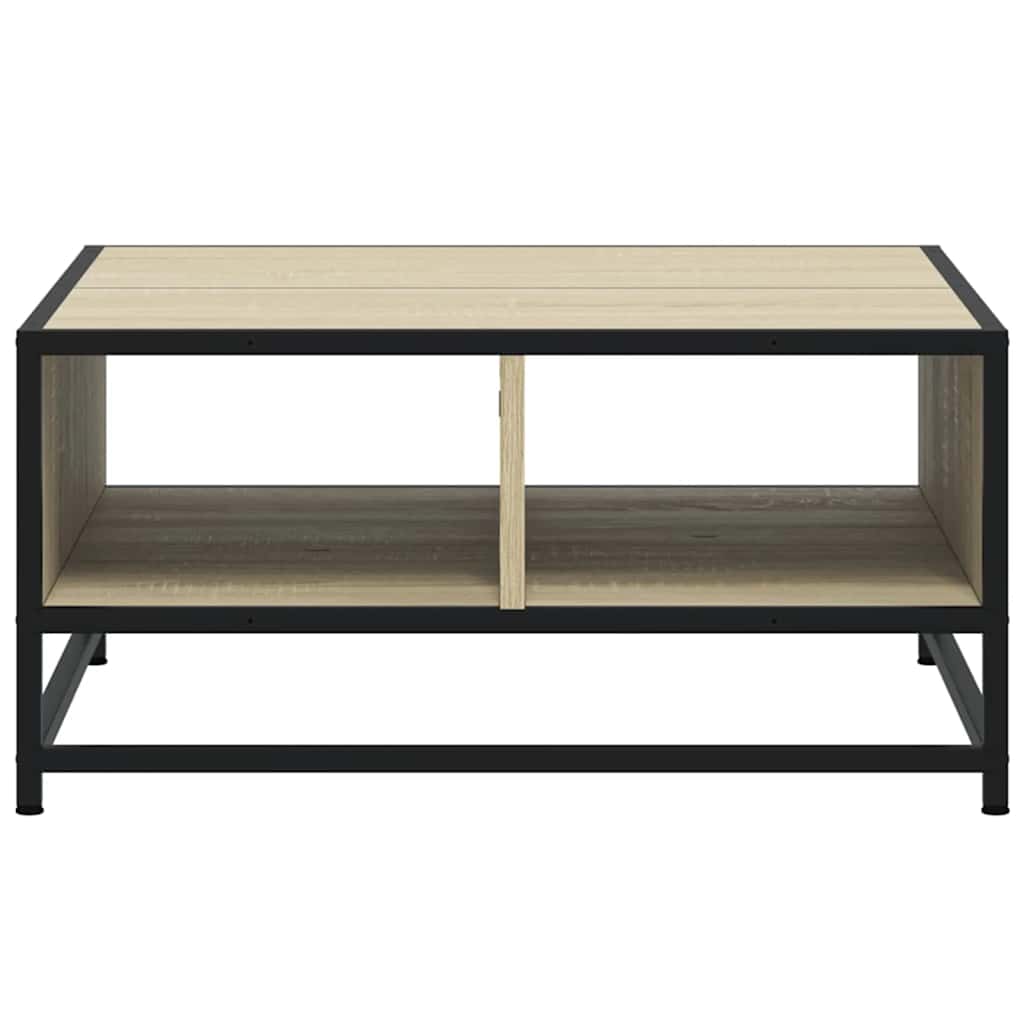 vidaXL Măsuță cafea stejar sonoma 60,5x60,5x30 cm lemn prelucrat/metal vidaXL Măsuță cafea stejar sonoma 60,5x60,5x30 cm lemn prelucrat/metal