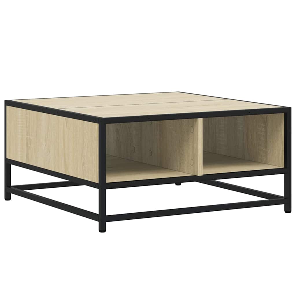 vidaXL Măsuță cafea stejar sonoma 60,5x60,5x30 cm lemn prelucrat/metal vidaXL Măsuță cafea stejar sonoma 60,5x60,5x30 cm lemn prelucrat/metal