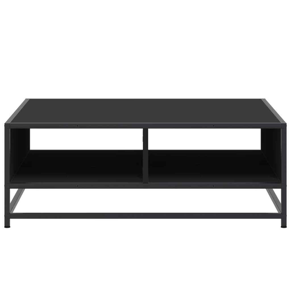 vidaXL Măsuță de cafea, negru, 80x80x30 cm, lemn prelucrat și metal vidaXL Măsuță de cafea, negru, 80x80x30 cm, lemn prelucrat și metal