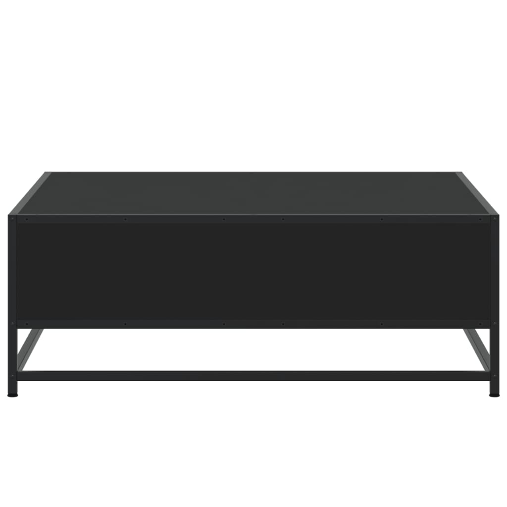 vidaXL Măsuță de cafea, negru, 80x80x30 cm, lemn prelucrat și metal vidaXL Măsuță de cafea, negru, 80x80x30 cm, lemn prelucrat și metal