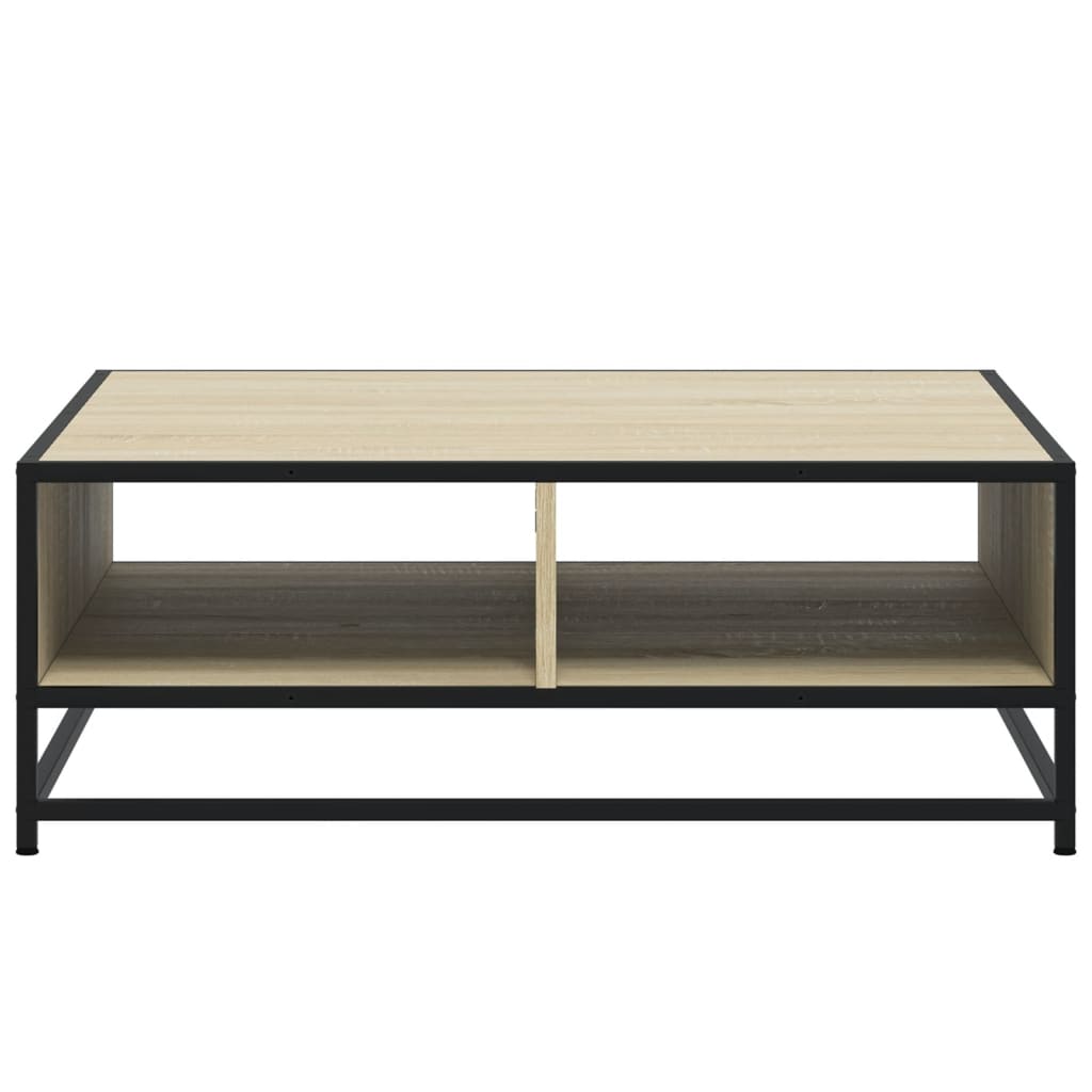 vidaXL Măsuță de cafea stejar sonoma 80x80x30 cm lemn prelucrat/metal vidaXL Măsuță de cafea stejar sonoma 80x80x30 cm lemn prelucrat/metal