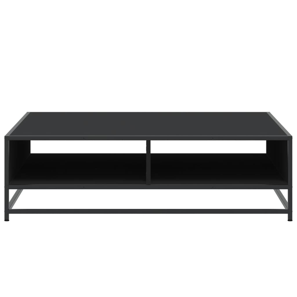 vidaXL Măsuță de cafea, negru, 100x100x30 cm, lemn prelucrat și metal vidaXL Măsuță de cafea, negru, 100x100x30 cm, lemn prelucrat și metal