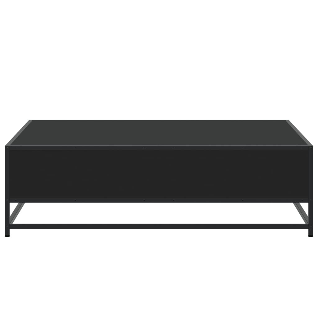 vidaXL Măsuță de cafea, negru, 100x100x30 cm, lemn prelucrat și metal vidaXL Măsuță de cafea, negru, 100x100x30 cm, lemn prelucrat și metal