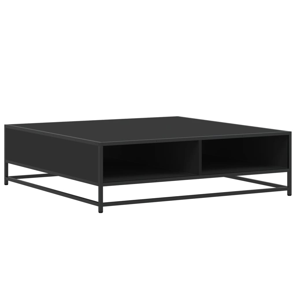 vidaXL Măsuță de cafea, negru, 100x100x30 cm, lemn prelucrat și metal vidaXL Măsuță de cafea, negru, 100x100x30 cm, lemn prelucrat și metal