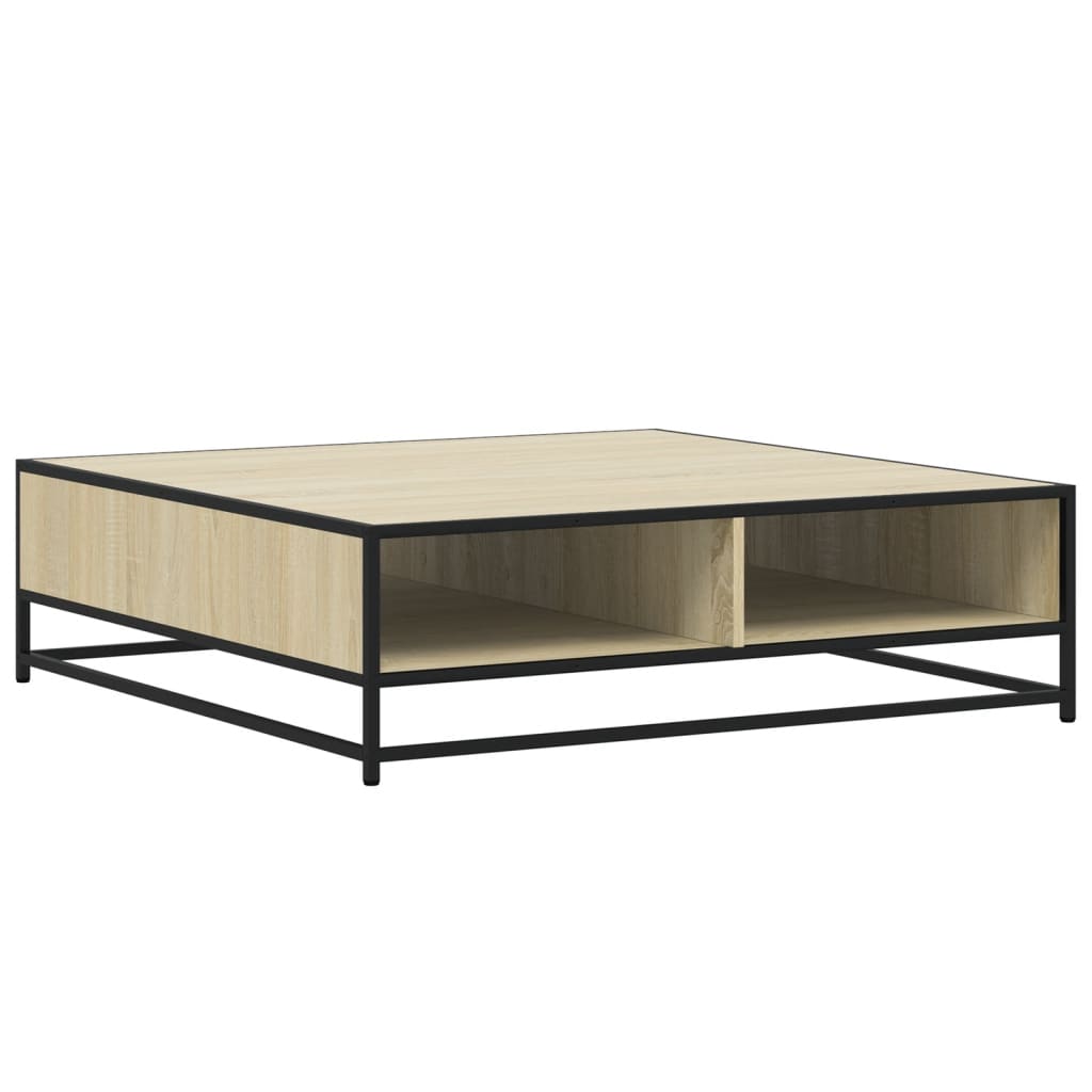 vidaXL Măsuță cafea stejar sonoma 100x100x30 cm lemn prelucrat/metal vidaXL Măsuță cafea stejar sonoma 100x100x30 cm lemn prelucrat/metal