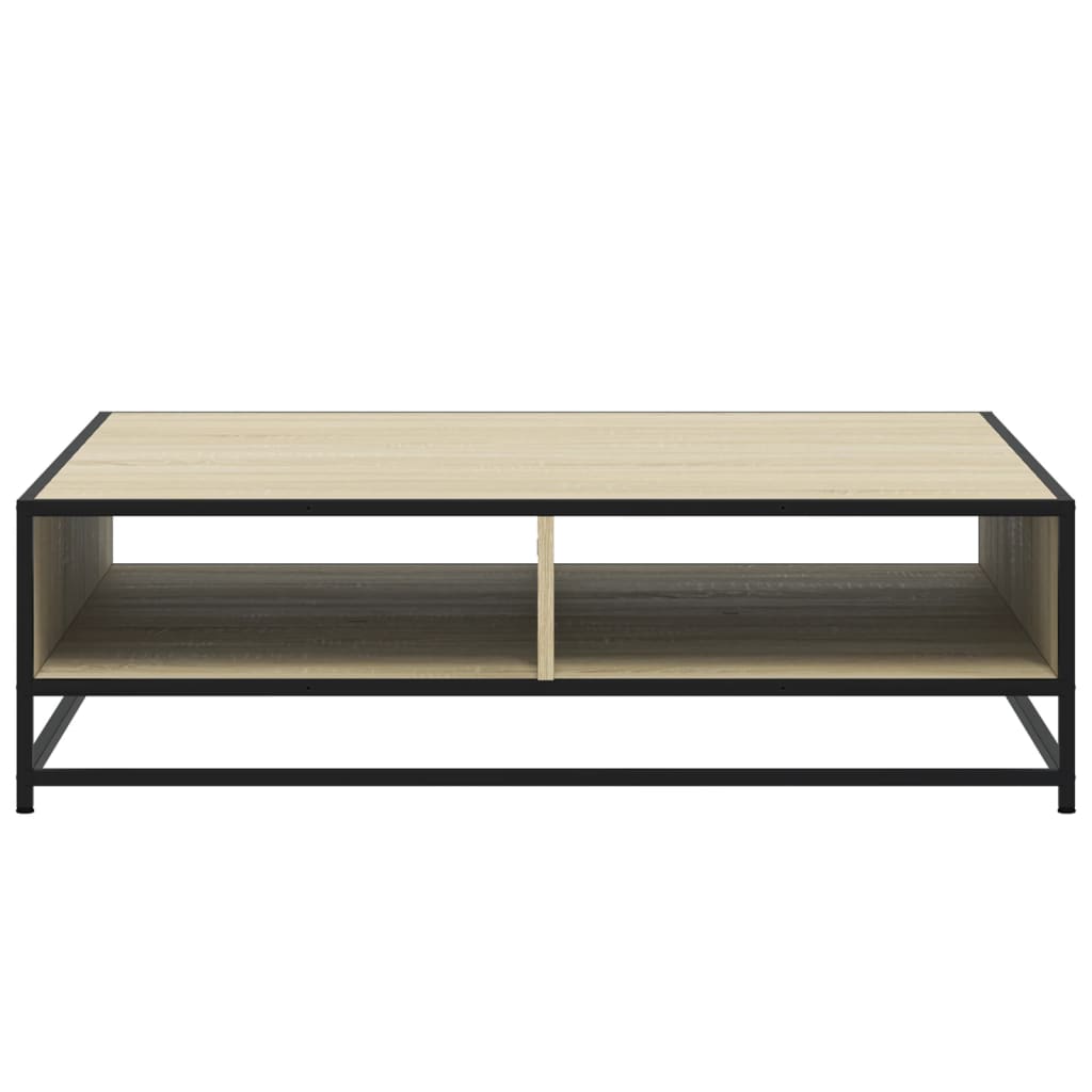 vidaXL Măsuță cafea stejar sonoma 100x100x30 cm lemn prelucrat/metal vidaXL Măsuță cafea stejar sonoma 100x100x30 cm lemn prelucrat/metal