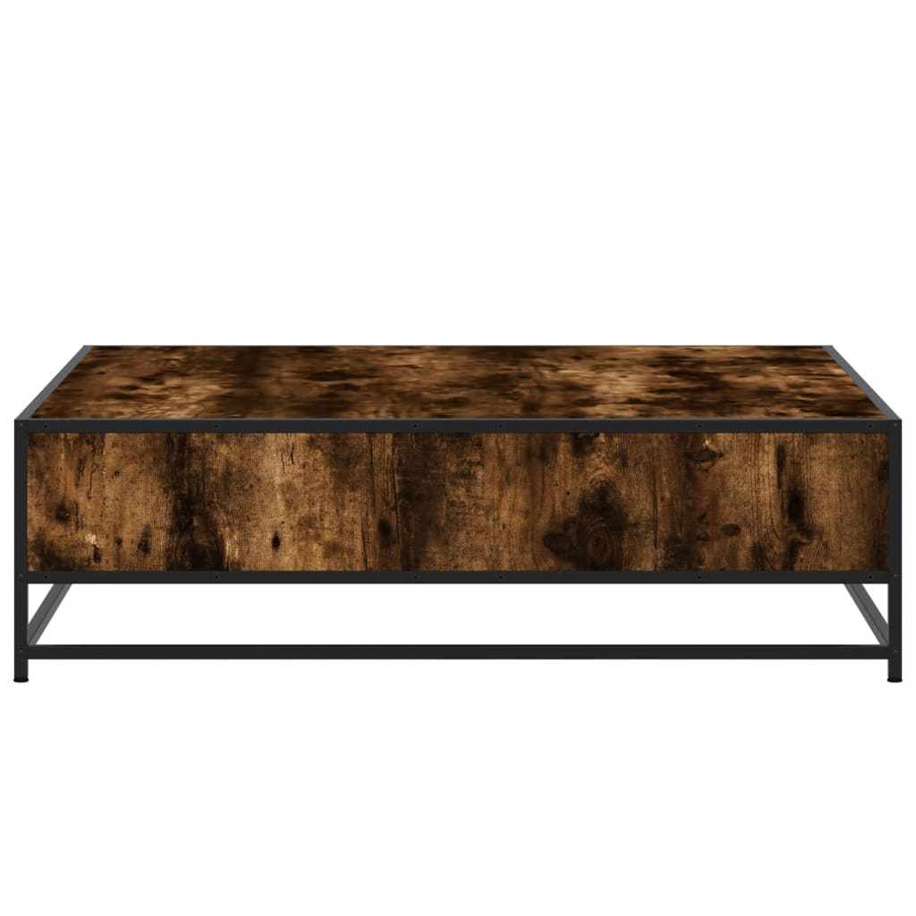 vidaXL Măsuță cafea stejar fumuriu 100x100x30 cm lemn prelucrat/metal vidaXL Măsuță cafea stejar fumuriu 100x100x30 cm lemn prelucrat/metal