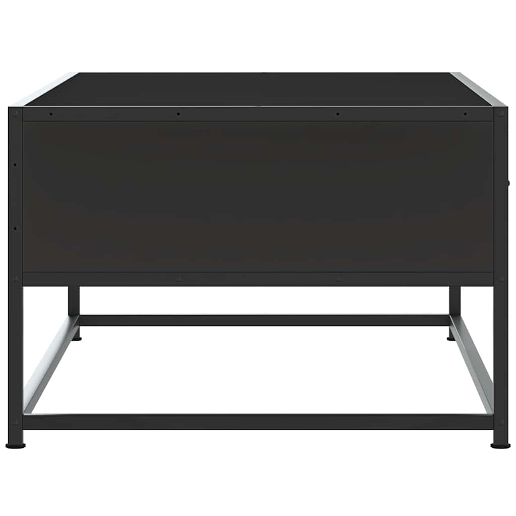 vidaXL Măsuță de cafea, negru, 100x50x35 cm, lemn prelucrat și metal vidaXL Măsuță de cafea, negru, 100x50x35 cm, lemn prelucrat și metal