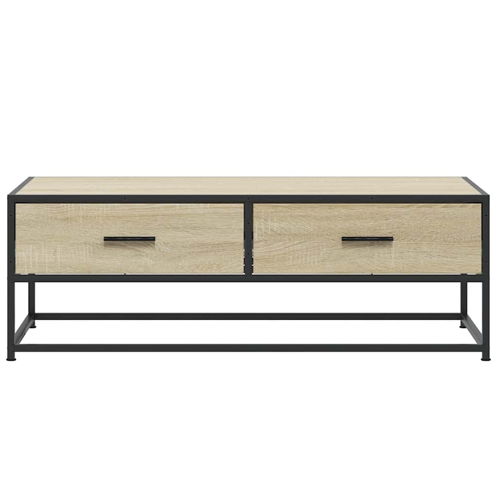 vidaXL Măsuță cafea stejar sonoma 100x50x35 cm lemn prelucrat și metal vidaXL Măsuță cafea stejar sonoma 100x50x35 cm lemn prelucrat și metal