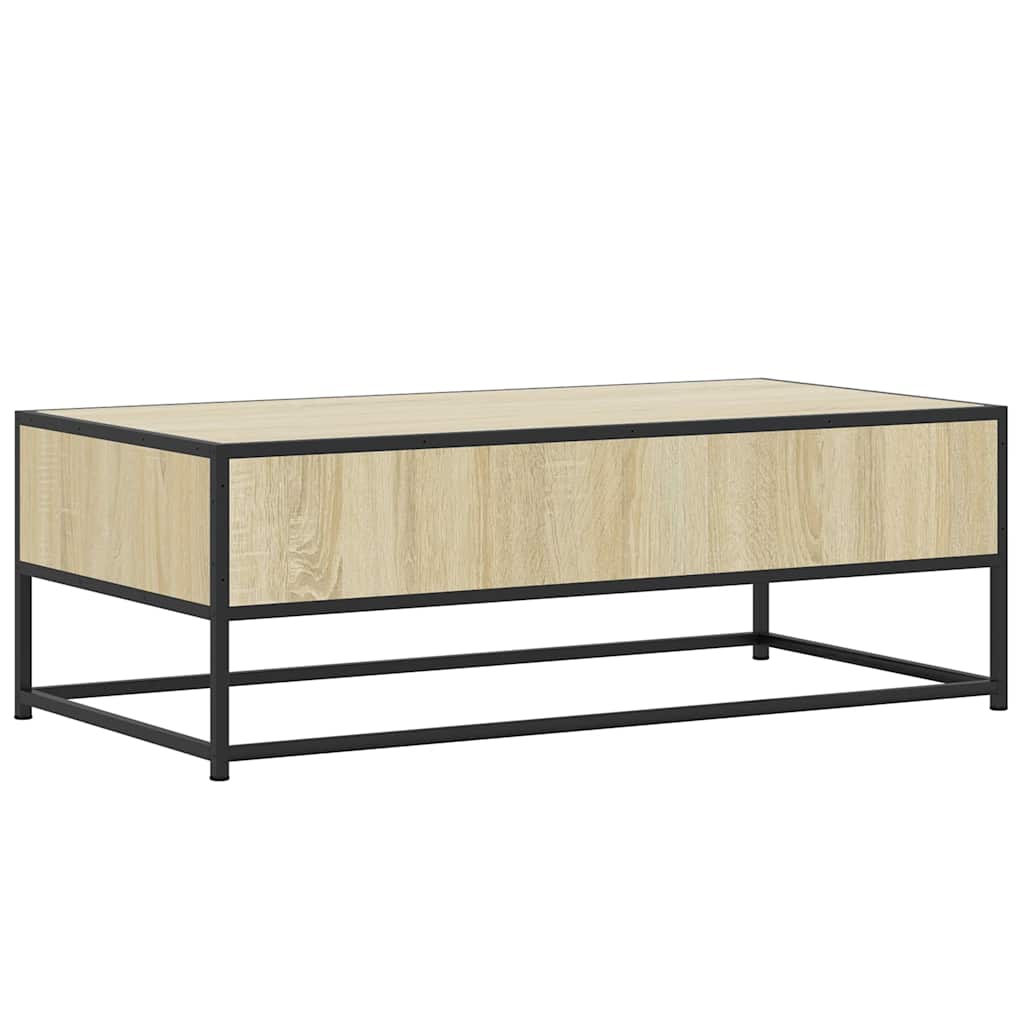 vidaXL Măsuță cafea stejar sonoma 100x50x35 cm lemn prelucrat și metal vidaXL Măsuță cafea stejar sonoma 100x50x35 cm lemn prelucrat și metal