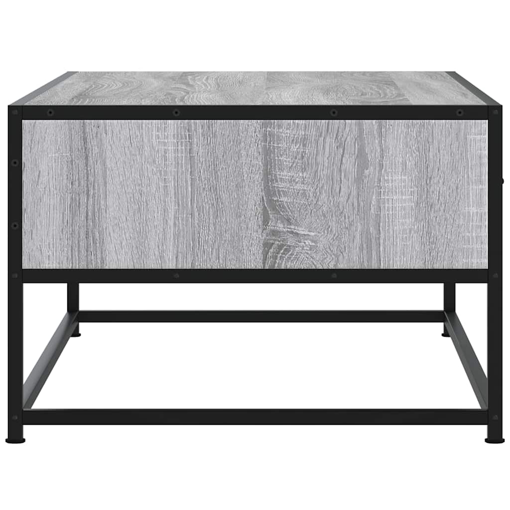 vidaXL Măsuță de cafea, gri sonoma, 100x50x35 cm, lemn prelucrat/metal