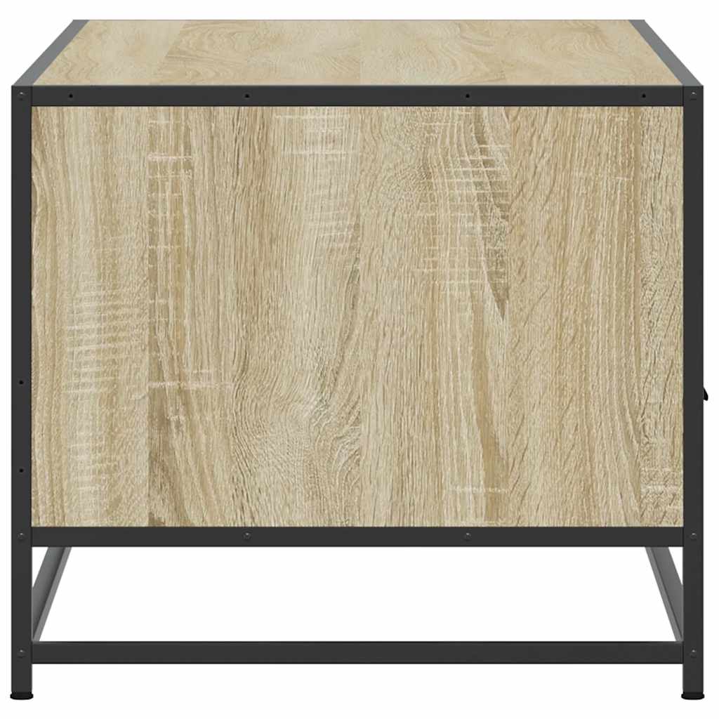 vidaXL Măsuță cafea stejar sonoma 100x50x45 cm lemn prelucrat și metal vidaXL Măsuță cafea stejar sonoma 100x50x45 cm lemn prelucrat și metal