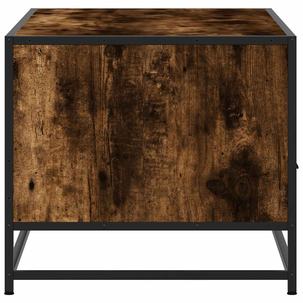 vidaXL Măsuță cafea, stejar fumuriu 100x50x45 cm lemn prelucrat/metal vidaXL Măsuță cafea, stejar fumuriu 100x50x45 cm lemn prelucrat/metal