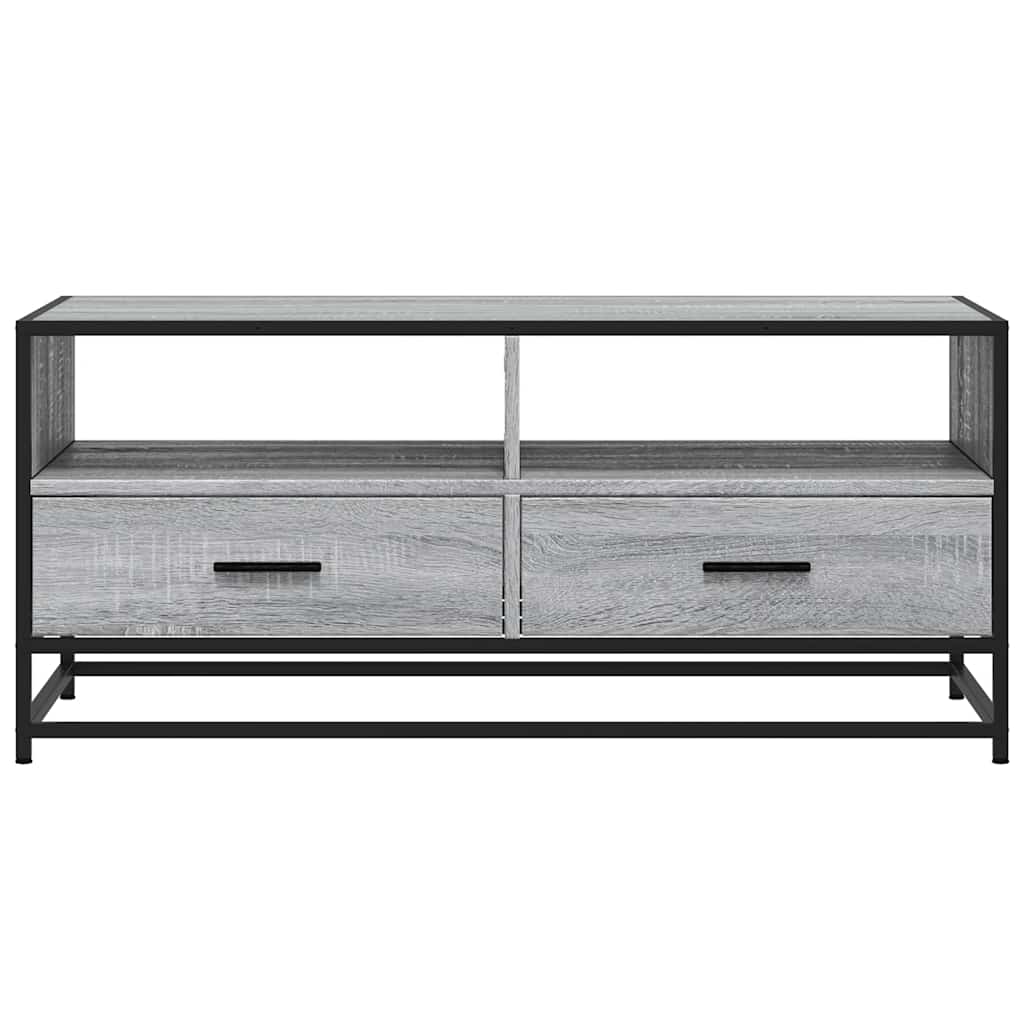 vidaXL Măsuță de cafea, gri sonoma, 100x50x45 cm, lemn prelucrat/metal