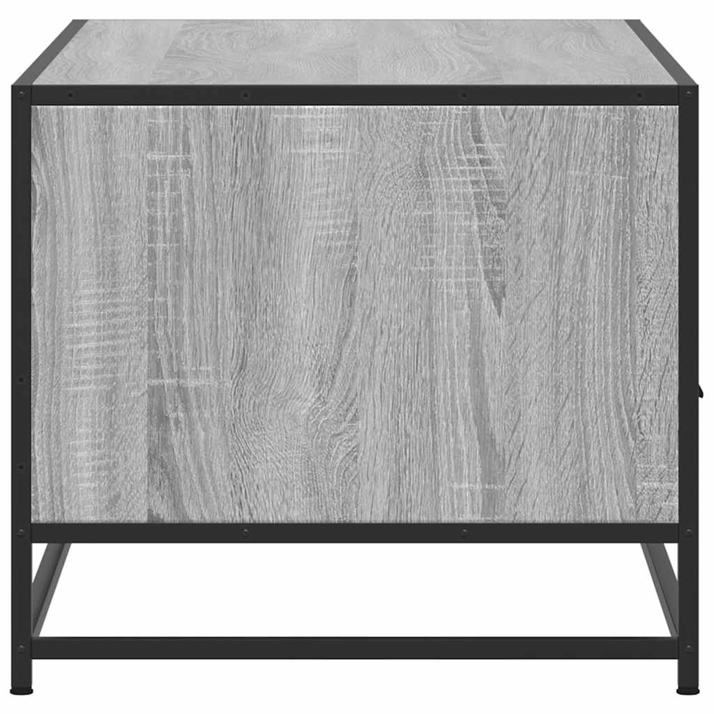 vidaXL Măsuță de cafea, gri sonoma, 100x50x45 cm, lemn prelucrat/metal