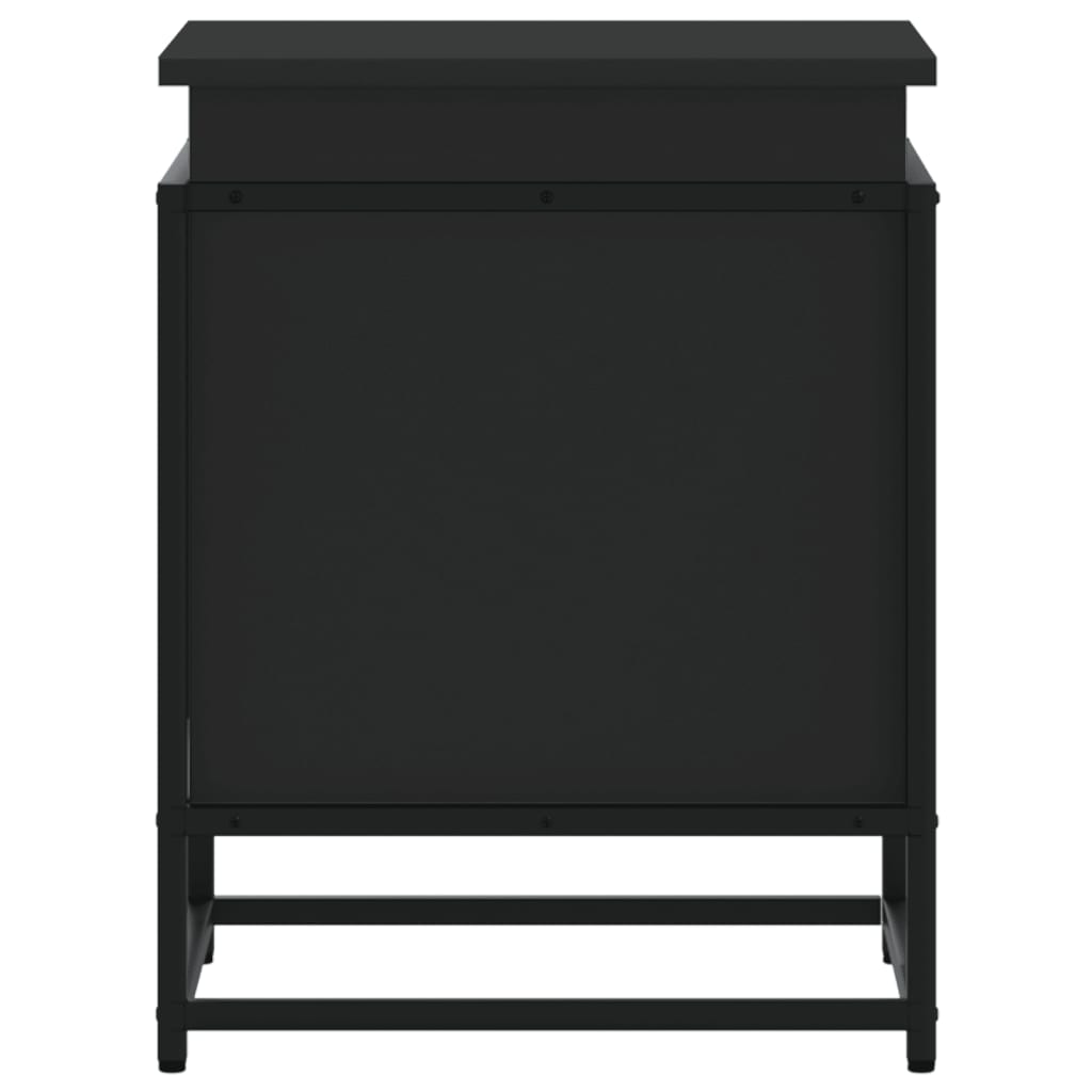 vidaXL Cutie de depozitare cu capac negru 40x40x51,5 cm lemn prelucrat vidaXL Cutie de depozitare cu capac negru 40x40x51,5 cm lemn prelucrat