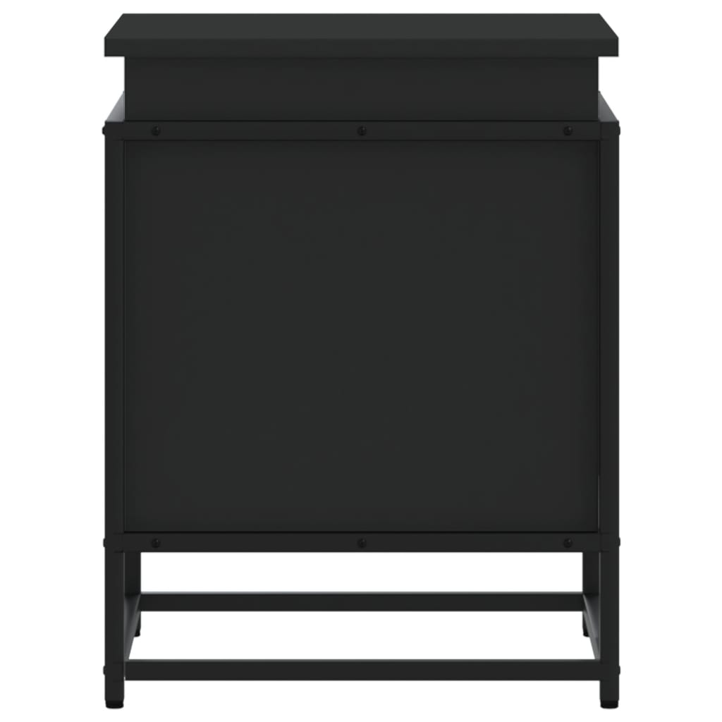 vidaXL Cutie de depozitare cu capac negru 40x40x51,5 cm lemn prelucrat vidaXL Cutie de depozitare cu capac negru 40x40x51,5 cm lemn prelucrat