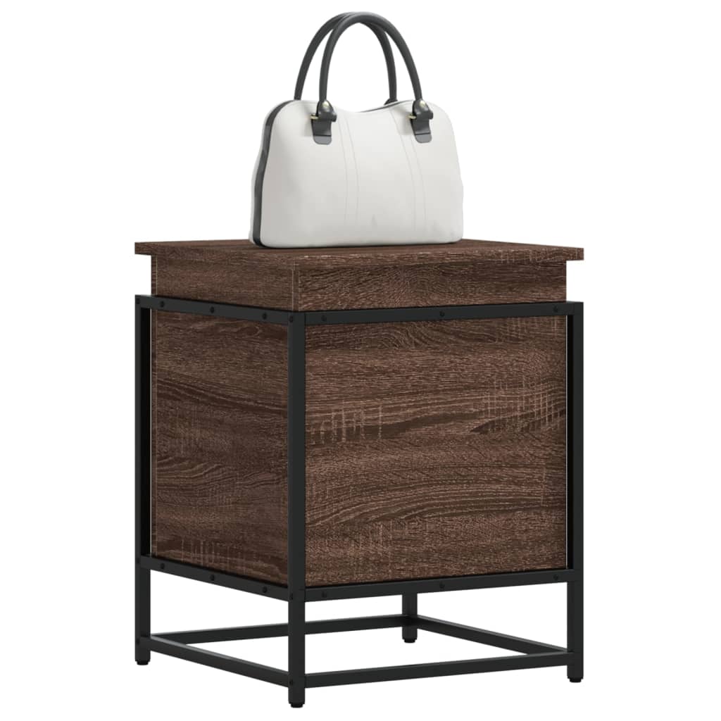 vidaXL Cutie depozitare stejar maro 40x40x51,5 cm lemn prelucrat vidaXL Cutie depozitare stejar maro 40x40x51,5 cm lemn prelucrat