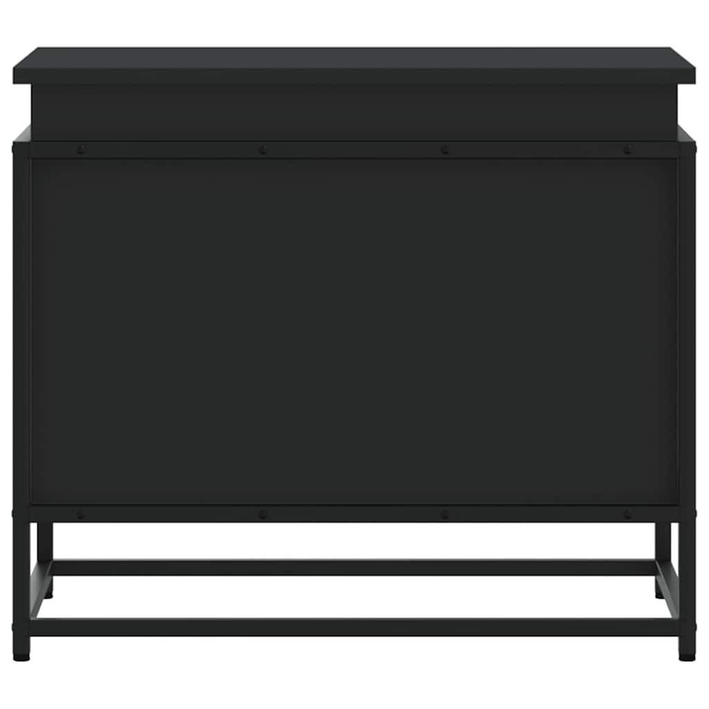 vidaXL Cutie de depozitare cu capac negru 60x40x51,5 cm lemn prelucrat vidaXL Cutie de depozitare cu capac negru 60x40x51,5 cm lemn prelucrat