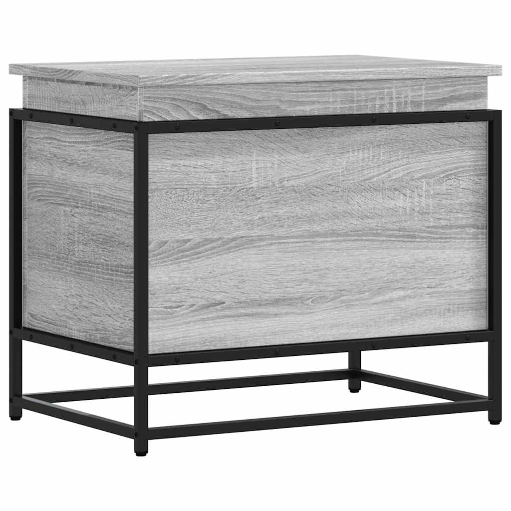 vidaXL Cutie depozitare gri sonoma 60x40x51,5 cm lemn prelucrat vidaXL Cutie depozitare gri sonoma 60x40x51,5 cm lemn prelucrat