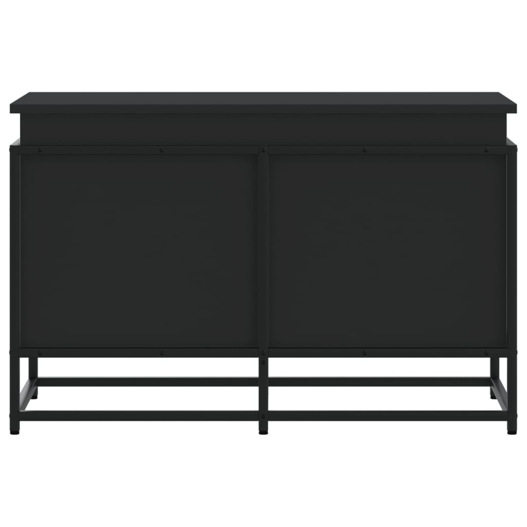 vidaXL Cutie de depozitare cu capac negru 80x40x51,5 cm lemn prelucrat vidaXL Cutie de depozitare cu capac negru 80x40x51,5 cm lemn prelucrat