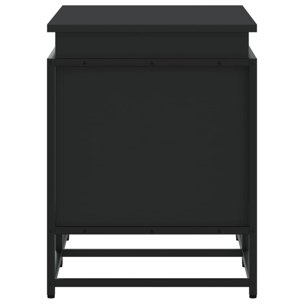 vidaXL Cutie de depozitare cu capac negru 80x40x51,5 cm lemn prelucrat vidaXL Cutie de depozitare cu capac negru 80x40x51,5 cm lemn prelucrat
