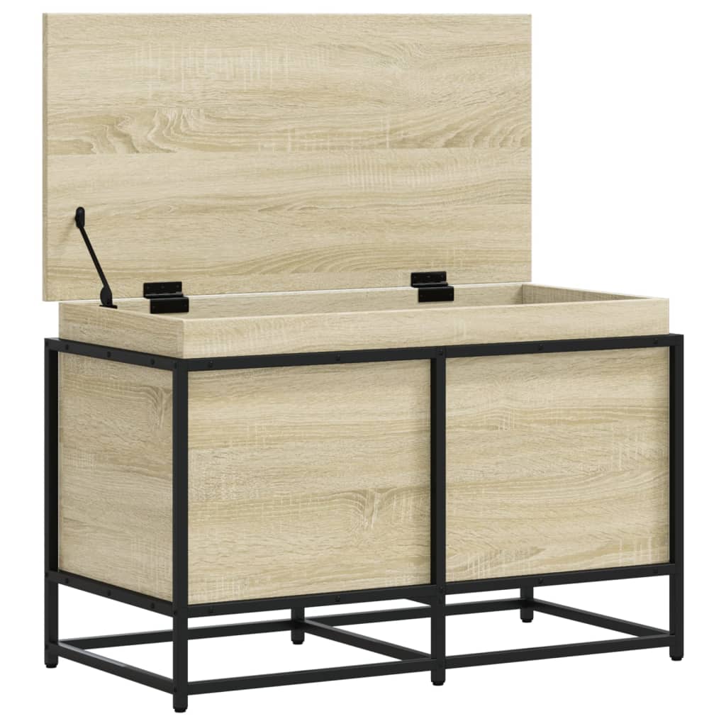 vidaXL Cutie depozitare stejar sonoma 80x40x51,5 cm lemn prelucrat vidaXL Cutie depozitare stejar sonoma 80x40x51,5 cm lemn prelucrat