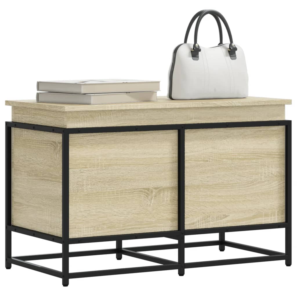 vidaXL Cutie depozitare stejar sonoma 80x40x51,5 cm lemn prelucrat vidaXL Cutie depozitare stejar sonoma 80x40x51,5 cm lemn prelucrat
