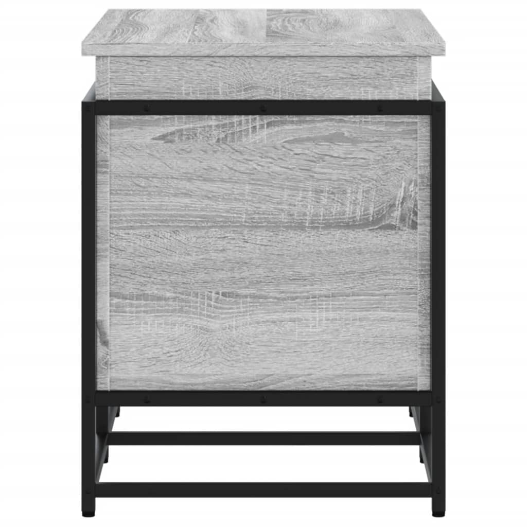 vidaXL Cutie depozitare gri sonoma 80x40x51,5 cm lemn prelucrat vidaXL Cutie depozitare gri sonoma 80x40x51,5 cm lemn prelucrat