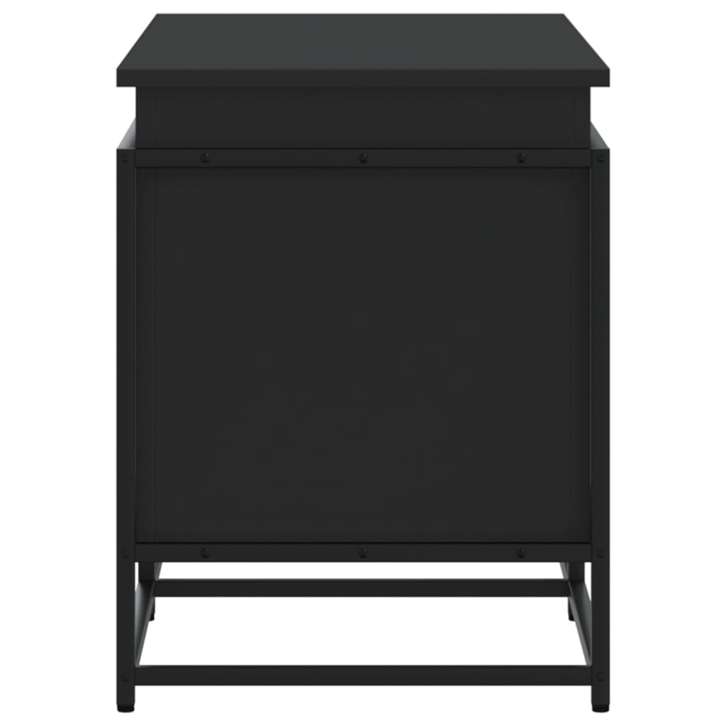 vidaXL Cutie depozitare cu capac negru 100x40x51,5 cm lemn prelucrat vidaXL Cutie depozitare cu capac negru 100x40x51,5 cm lemn prelucrat