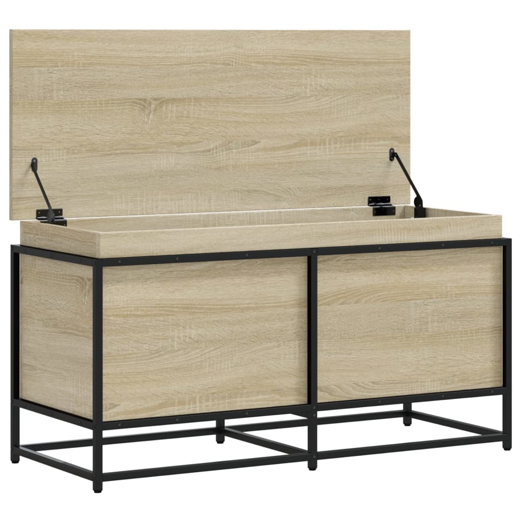 vidaXL Cutie depozitare stejar sonoma 100x40x51,5 cm lemn prelucrat vidaXL Cutie depozitare stejar sonoma 100x40x51,5 cm lemn prelucrat