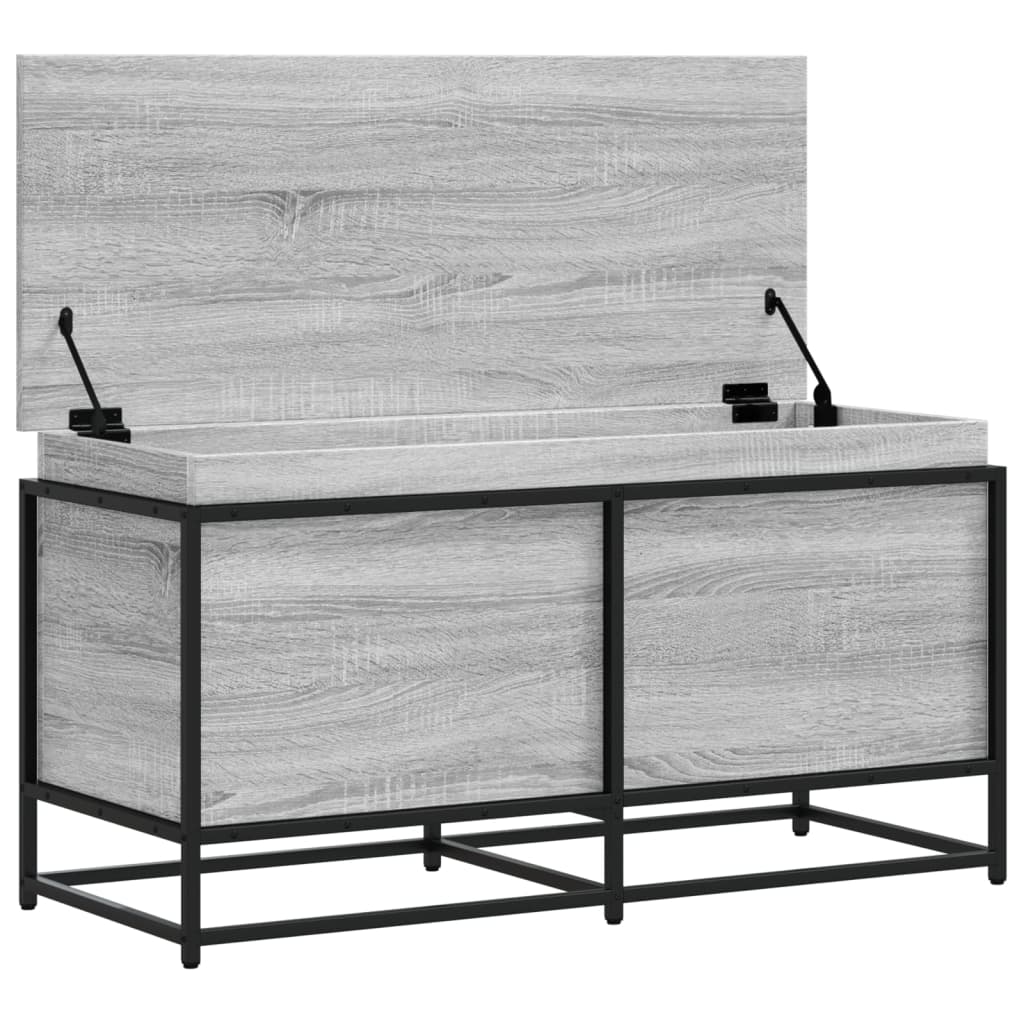 vidaXL Cutie depozitare gri sonoma 100x40x51,5 cm lemn prelucrat vidaXL Cutie depozitare gri sonoma 100x40x51,5 cm lemn prelucrat