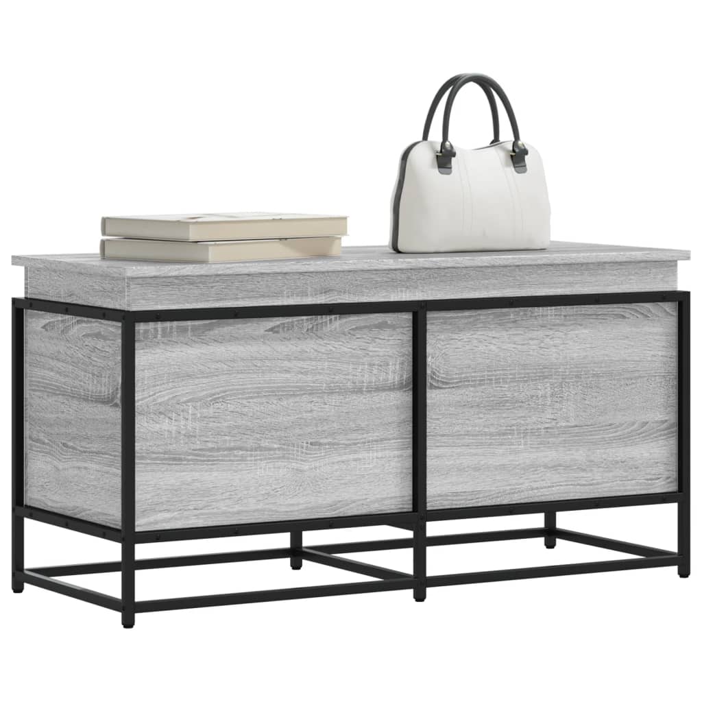 vidaXL Cutie depozitare gri sonoma 100x40x51,5 cm lemn prelucrat vidaXL Cutie depozitare gri sonoma 100x40x51,5 cm lemn prelucrat