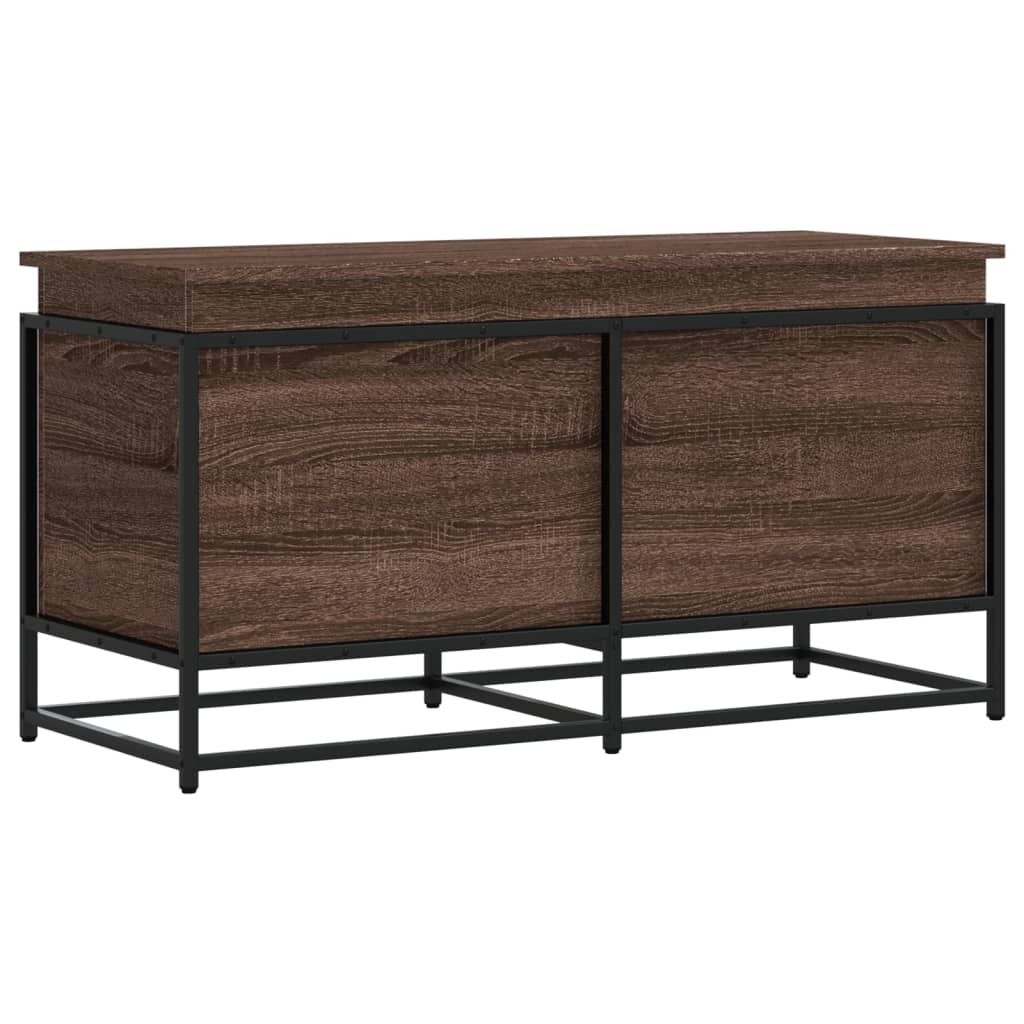 vidaXL Cutie depozitare stejar maro 100x40x51,5 cm lemn prelucrat vidaXL Cutie depozitare stejar maro 100x40x51,5 cm lemn prelucrat