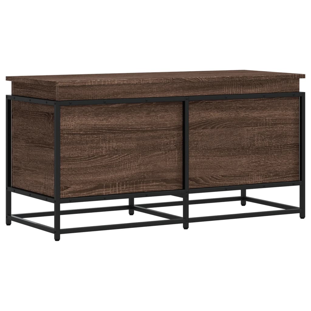 vidaXL Cutie depozitare stejar maro 100x40x51,5 cm lemn prelucrat vidaXL Cutie depozitare stejar maro 100x40x51,5 cm lemn prelucrat