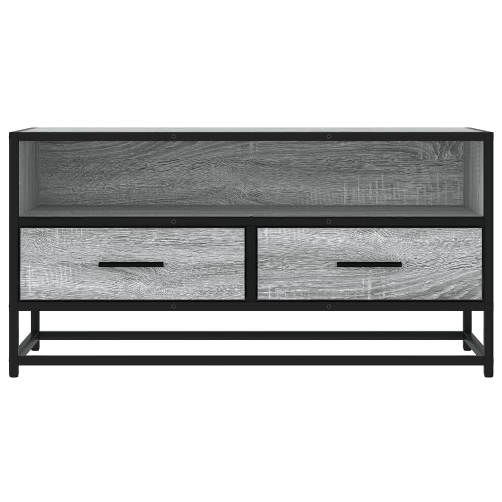 vidaXL Dulap TV, gri sonoma, 80x34,5x40 cm, lemn prelucrat și metal