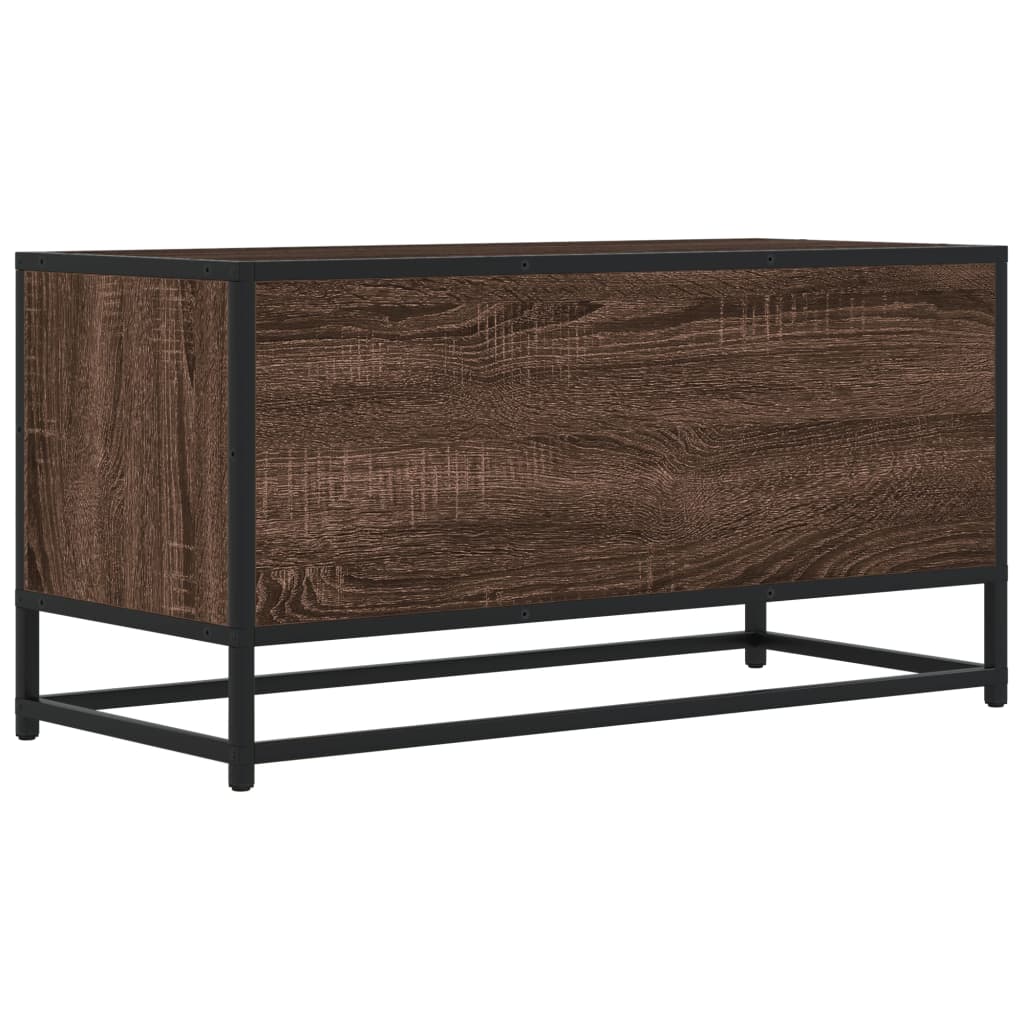 vidaXL Dulap TV, stejar maro, 80x34,5x40 cm, lemn prelucrat și metal vidaXL Dulap TV, stejar maro, 80x34,5x40 cm, lemn prelucrat și metal