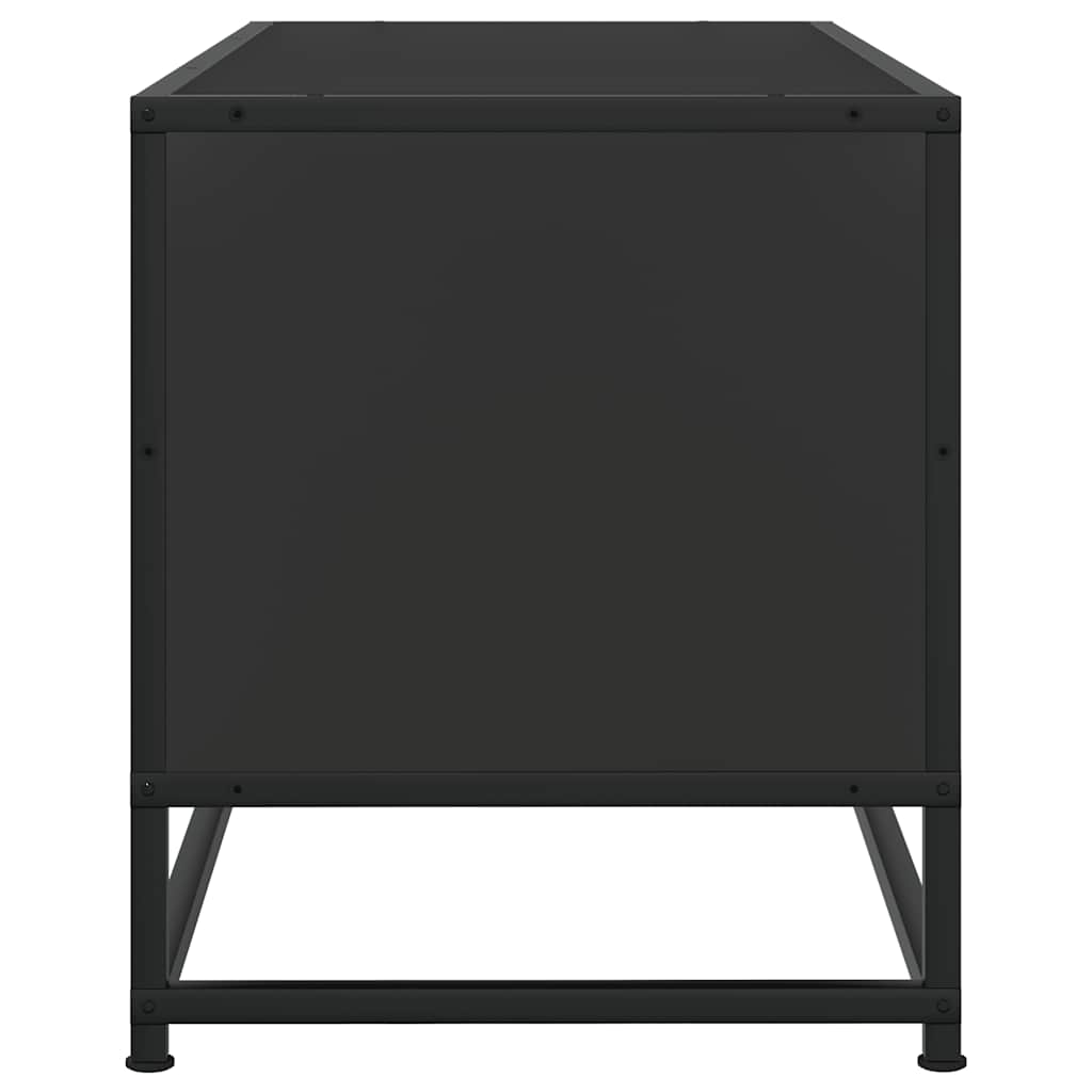 vidaXL Dulap TV, negru, 100x34,5x40 cm, lemn prelucrat și metal